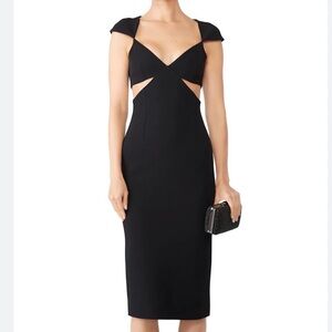 Cinq à Sept Greta Black Cut Out Dress LBD Cocktail Party